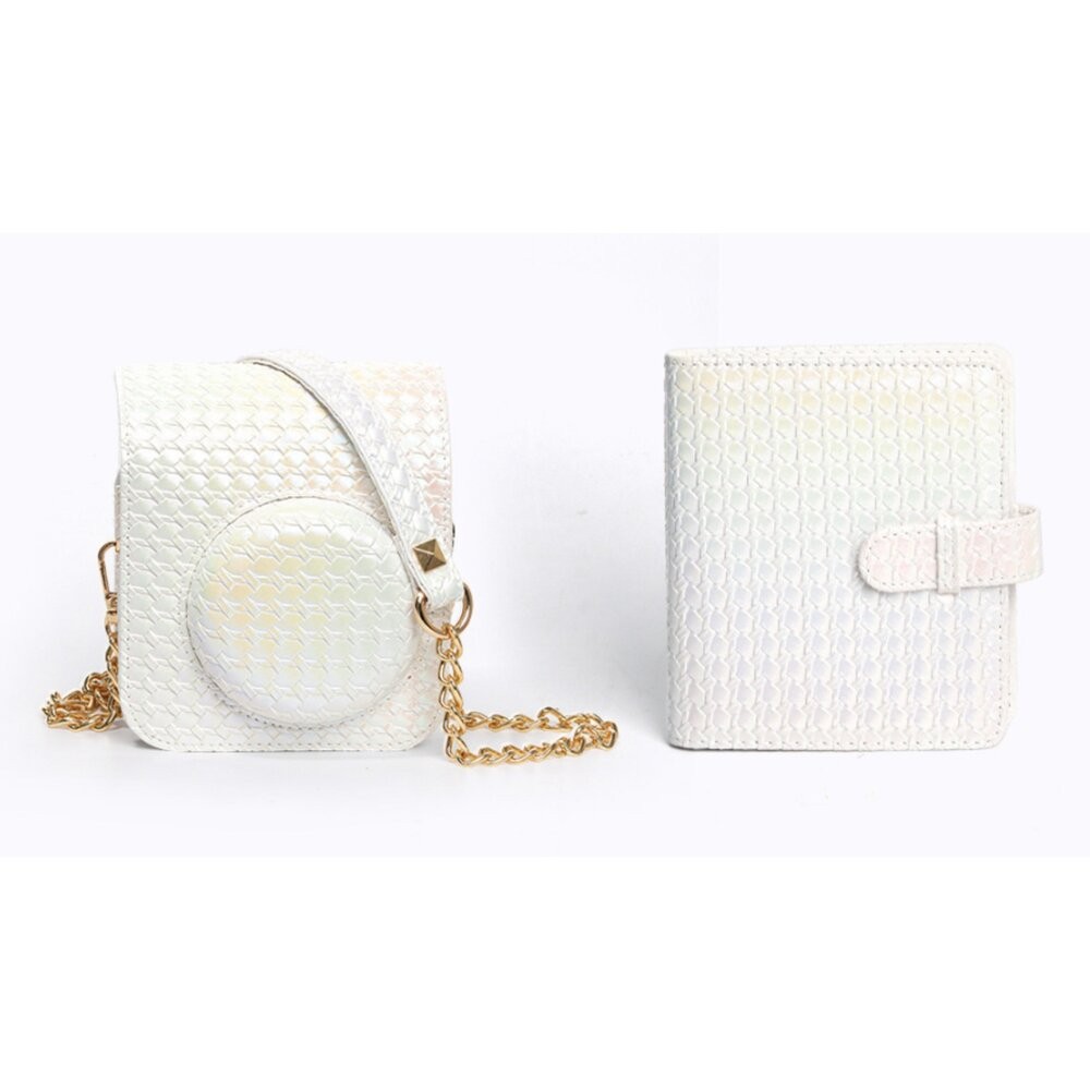 ✨限量特價🧧 富士🎞️ mini 12 白色 幻彩編織皮套相簿全配組 送金屬彩繪筆+電池📸-細節圖2