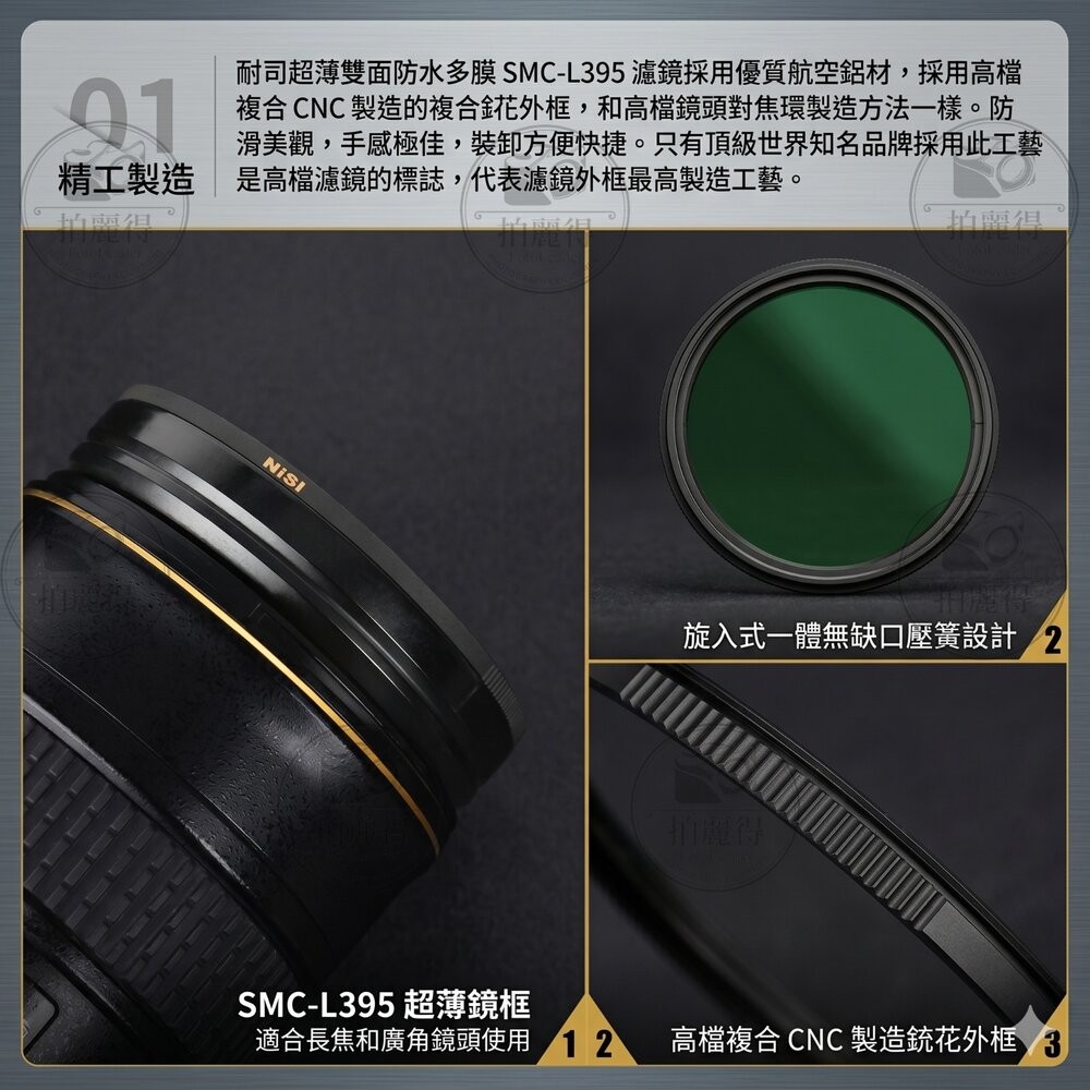 ✨耐司📸 NiSi SMC L395 UV 超薄保護鏡 62/67/72/77/82mm 防水抗油📸-細節圖2