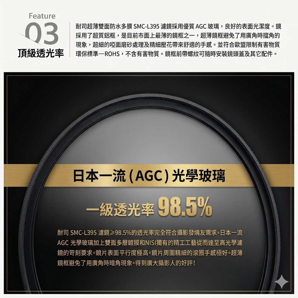 ✨耐司📸 NiSi SMC L395 UV 超薄保護鏡 62/67/72/77/82mm 防水抗油📸-細節圖4
