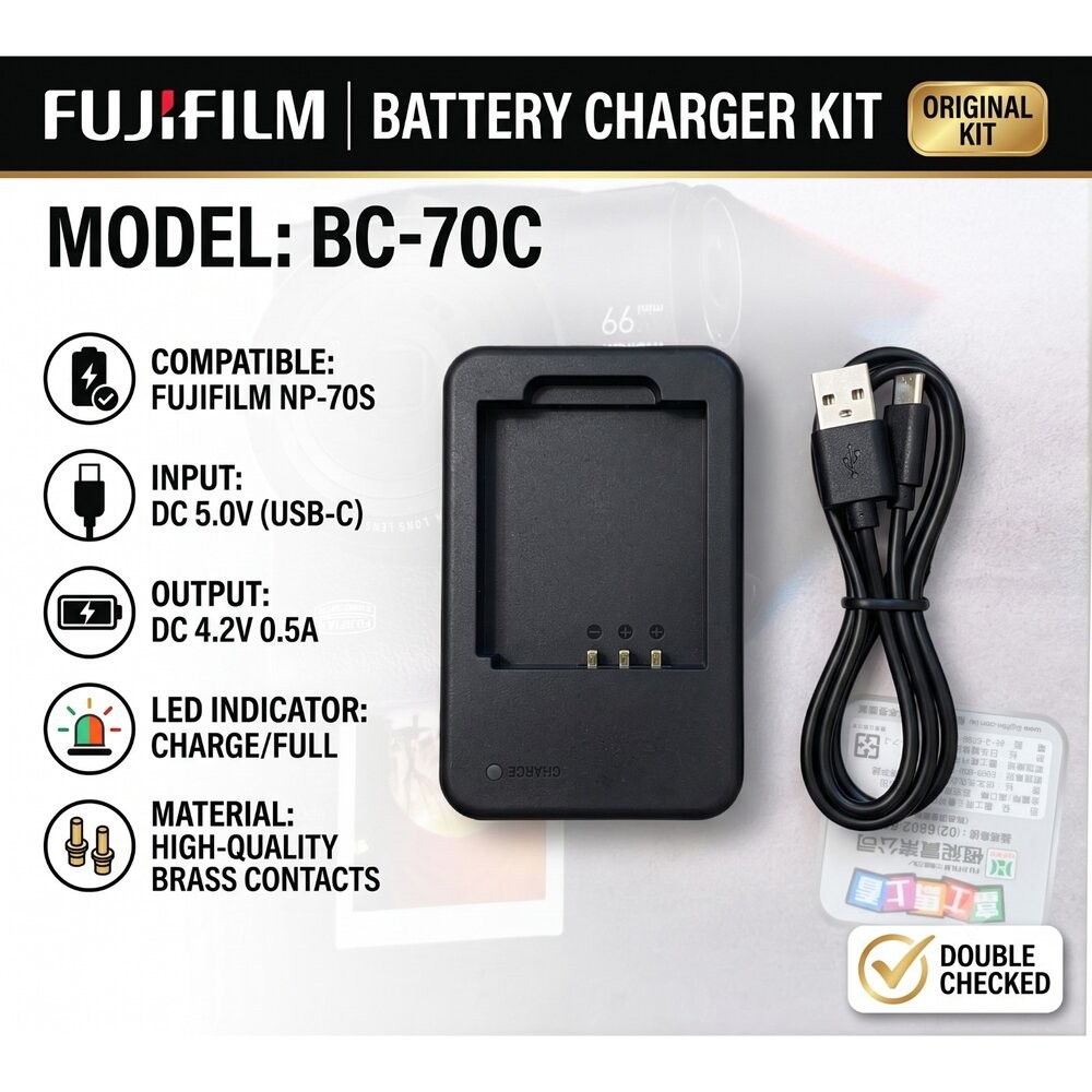 ✨富士📸 Fujifilm BC-70C 原廠充電器 恆昶公司貨 mini99 專用 6個月保固-細節圖3