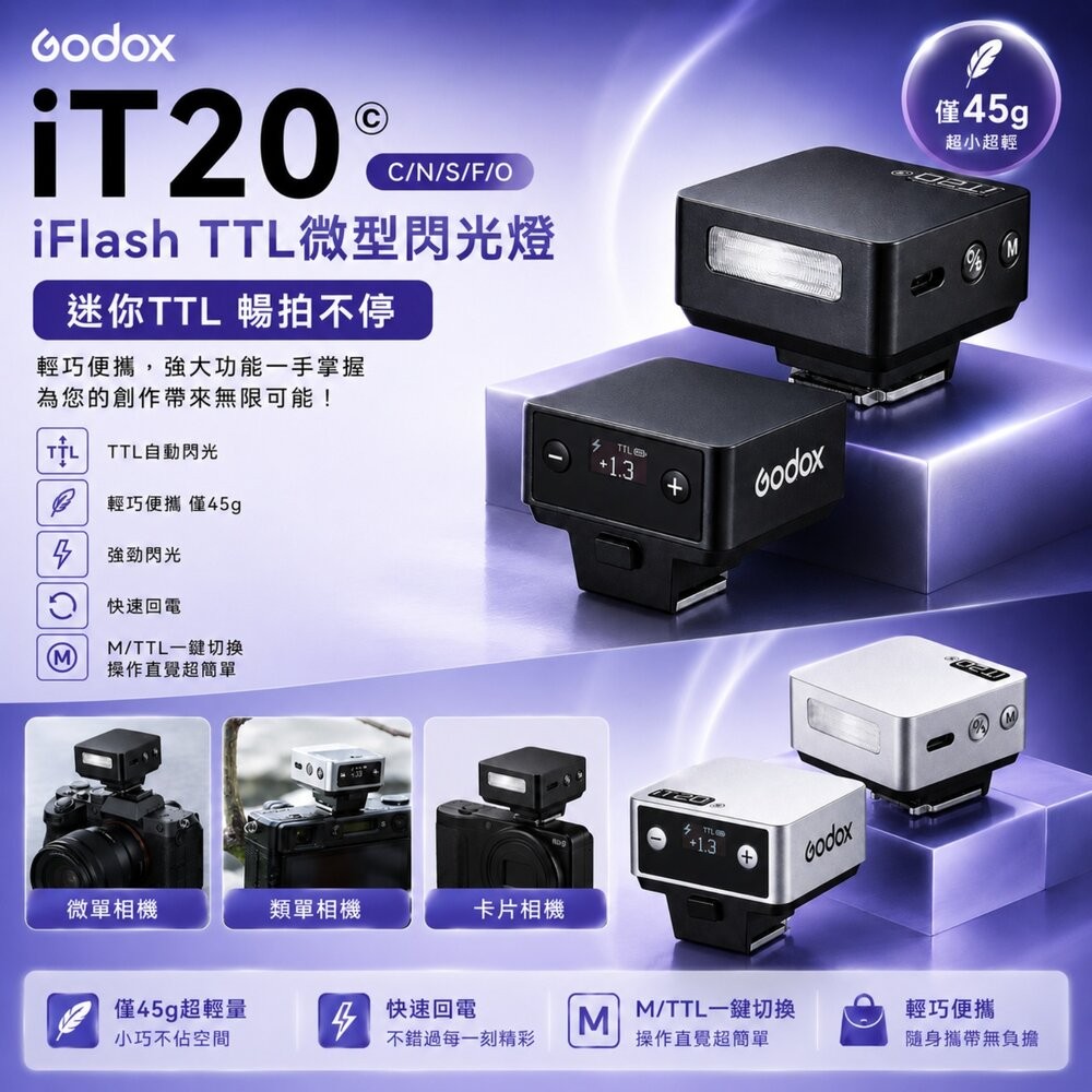 ✨神牛 公司貨📷 Godox IT20 TTL微型閃光燈 / Godox TR TTL增高座 可單購/可加購 現貨✨-細節圖2