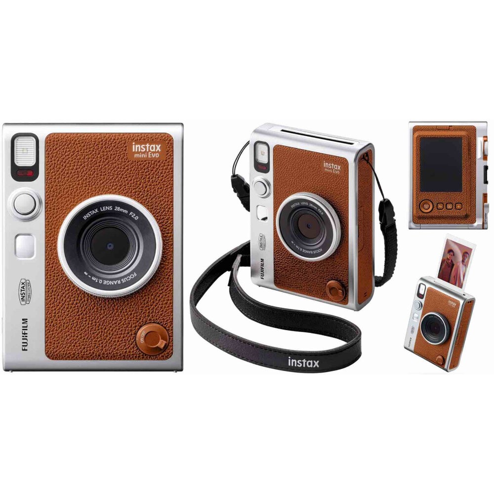💯正品 現貨 恆昶公司貨TYPE C 黑色/棕色🏆富士 拍立得 instax mini EVO 一年保固-細節圖2