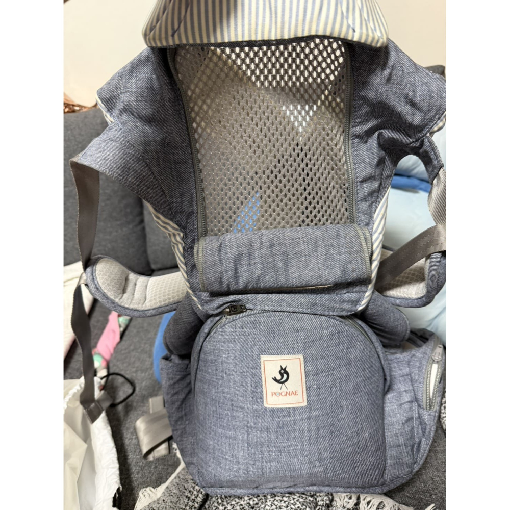 二手【POGNAE】 三合一 NO.5+ Light輕量型機能揹巾-新生兒揹巾 揹巾 背巾 背帶 揹帶-細節圖2