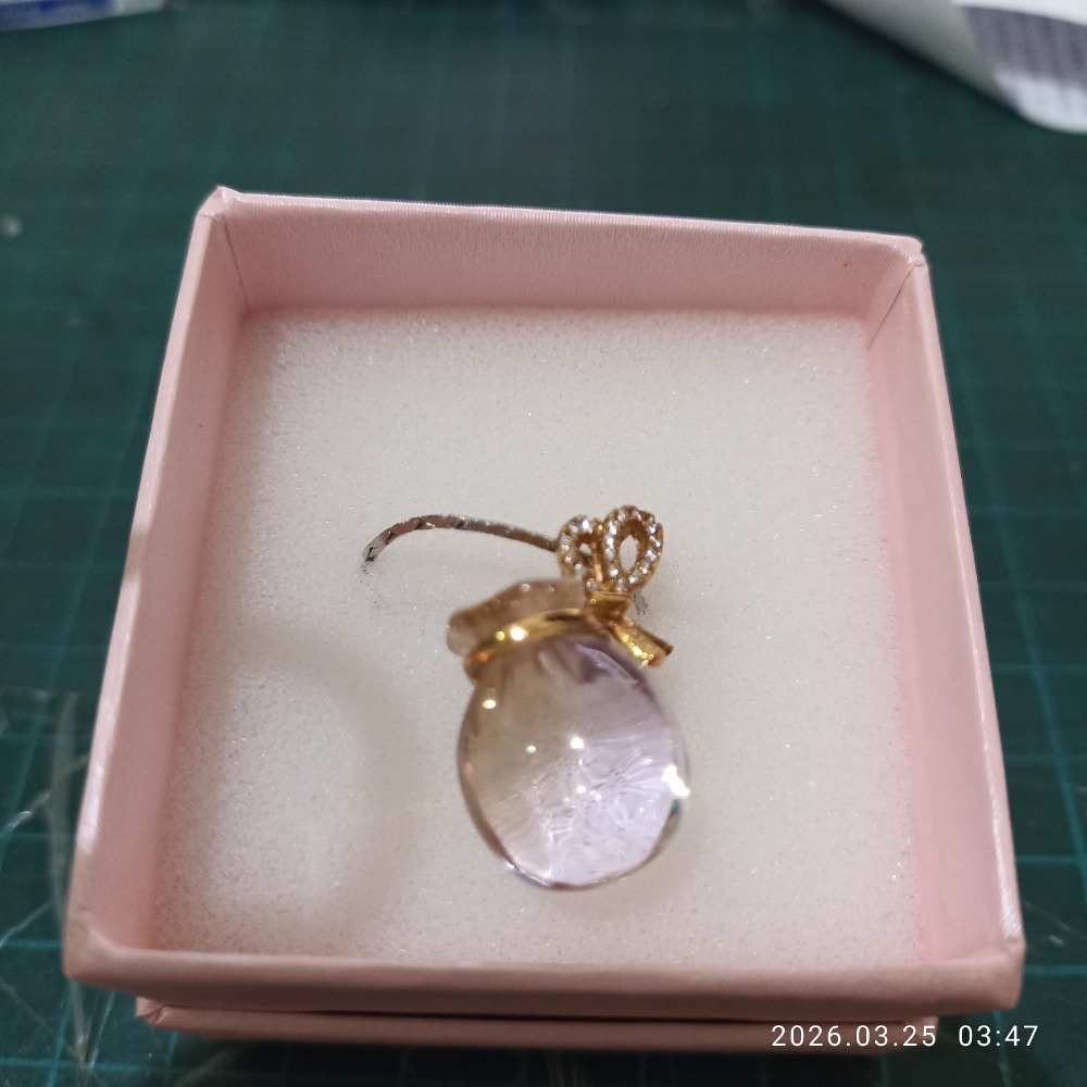 項鍊 琉璃墜 含錬 淡紫色全新-細節圖4