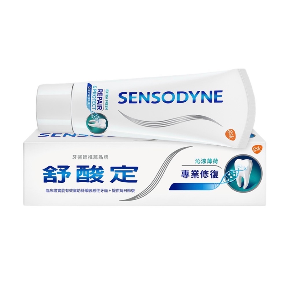 SENSODYNE 舒酸定 專業修復抗敏牙膏 沁涼薄荷配方, 100g,-細節圖2