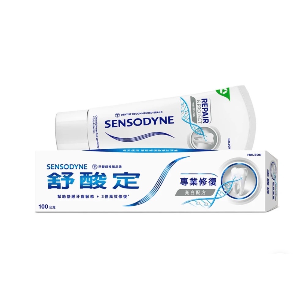 SENSODYNE 舒酸定 專業修復抗敏牙膏 亮白配方, 100g,-細節圖4