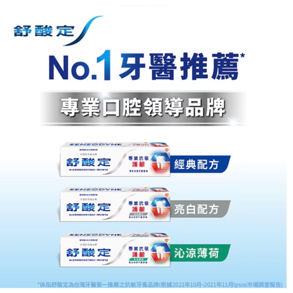 舒酸定專業抗敏護齦牙膏經典配方.亮白配方.沁涼薄荷1-細節圖8