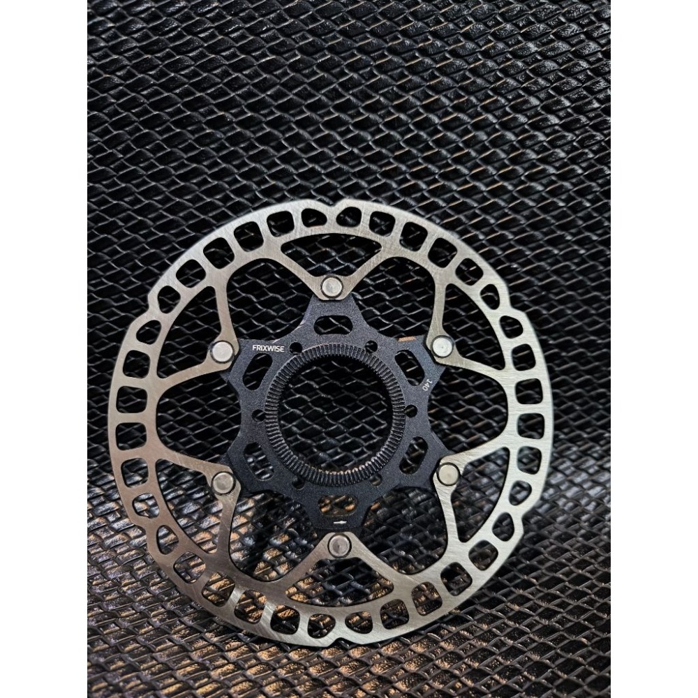 Frixwise 97g輕量半浮動中鎖式碟盤 適用碟煞公路車系統 中心鋁合金鍛造強度提升60%.PSB製作-進化單車-細節圖3