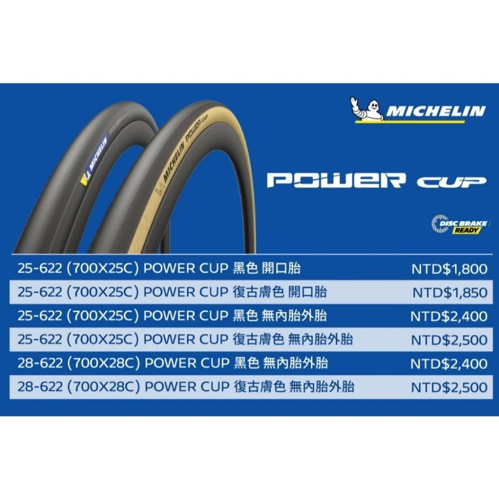 MICHELIN米其林POWER CUP公路車低滾阻頂級競賽外胎 OPEN胎700c公司貨-進化單車gp5000-細節圖3