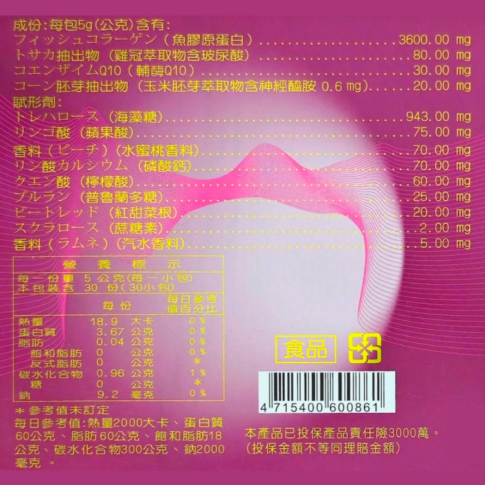 六鵬 Q10魚膠原蛋白 粉劑 (30包/盒)-細節圖3