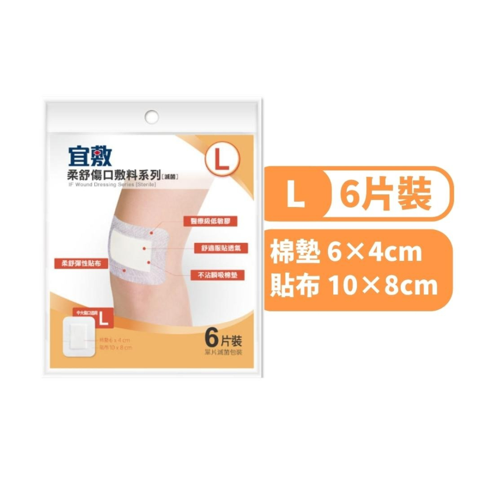 宜敷 柔舒傷口敷料系列【滅菌】(S.M.L.XL)-細節圖7