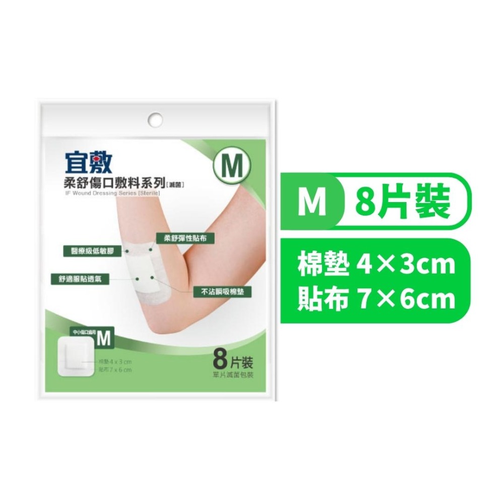 宜敷 柔舒傷口敷料系列【滅菌】(S.M.L.XL)-規格圖8
