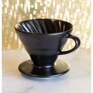 HARIO///V60///霧黑色///彩虹磁石濾杯///02號【二手/狀況良好】-細節圖2
