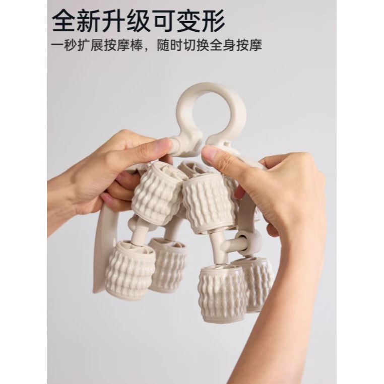 腿部按摩器 環形夾小腿滾輪 腿部肌肉放鬆瘦腿神器 多功能滾輪泡棉軸-細節圖7