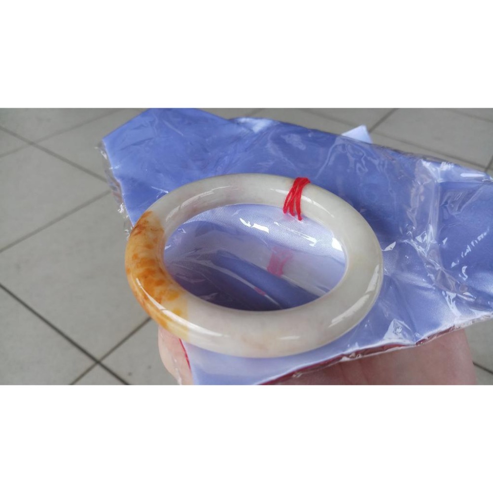 粉紫 淺綠 橘黃 三彩 圓條 圓骨 玉鐲 手鐲 褔鐲 -內徑約56.7mm__A038007-湧翠坊天然老坑A貨緬甸翡翠-細節圖6