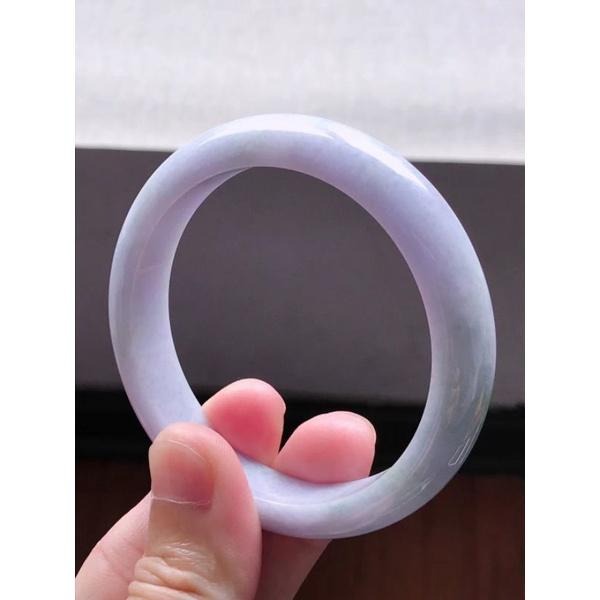 艷紫羅蘭 飄綠 滿紫 春彩 翡翠 玉鐲 手鐲-內徑約57.3mm-A023017-湧翠坊天然老坑A貨緬甸翡翠-附證書-細節圖4