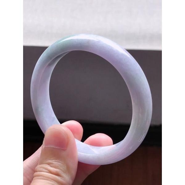 艷紫羅蘭 飄綠 滿紫 春彩 翡翠 玉鐲 手鐲-內徑約57.3mm-A023017-湧翠坊天然老坑A貨緬甸翡翠-附證書-細節圖5