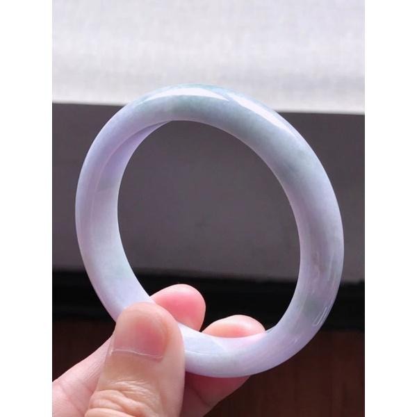 艷紫羅蘭 飄綠 滿紫 春彩 翡翠 玉鐲 手鐲-內徑約57.3mm-A023017-湧翠坊天然老坑A貨緬甸翡翠-附證書-細節圖6