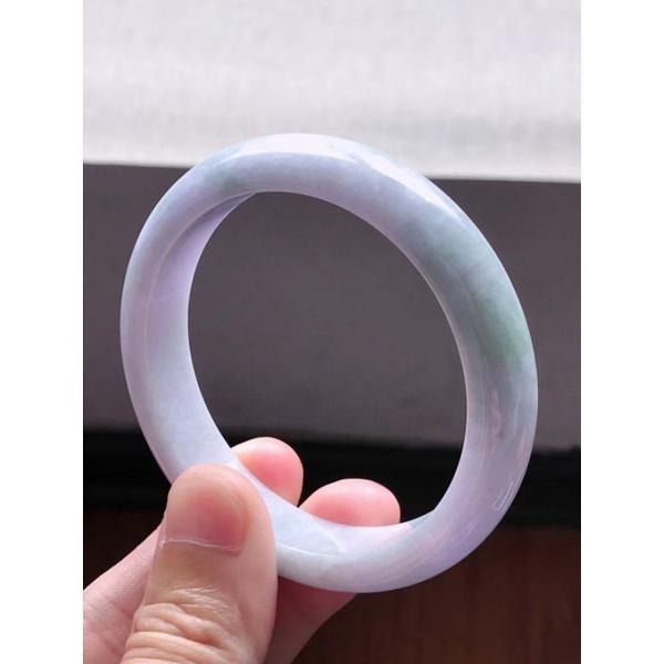 艷紫羅蘭 飄綠 滿紫 春彩 翡翠 玉鐲 手鐲-內徑約57.3mm-A023017-湧翠坊天然老坑A貨緬甸翡翠-附證書-細節圖7