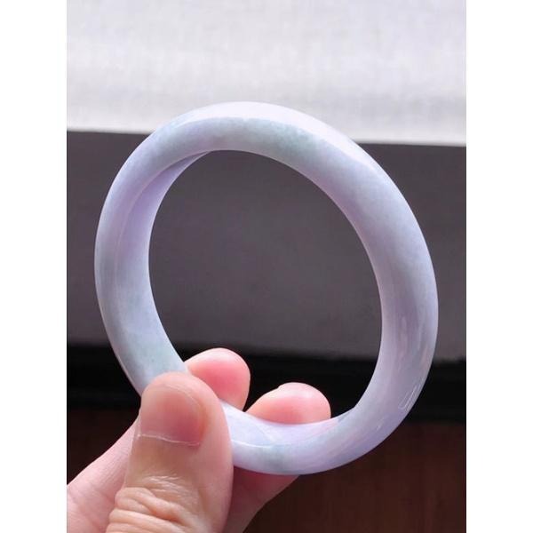 艷紫羅蘭 飄綠 滿紫 春彩 翡翠 玉鐲 手鐲-內徑約57.3mm-A023017-湧翠坊天然老坑A貨緬甸翡翠-附證書-細節圖8