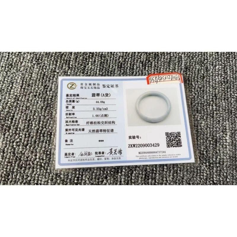 豔紫羅蘭滿紫、藍色橢圓貴妃翡翠玉鐲-長內徑約55.8mm，適合正圈53.8mm-A038006湧翠坊天然老坑A貨緬甸翡翠-細節圖9