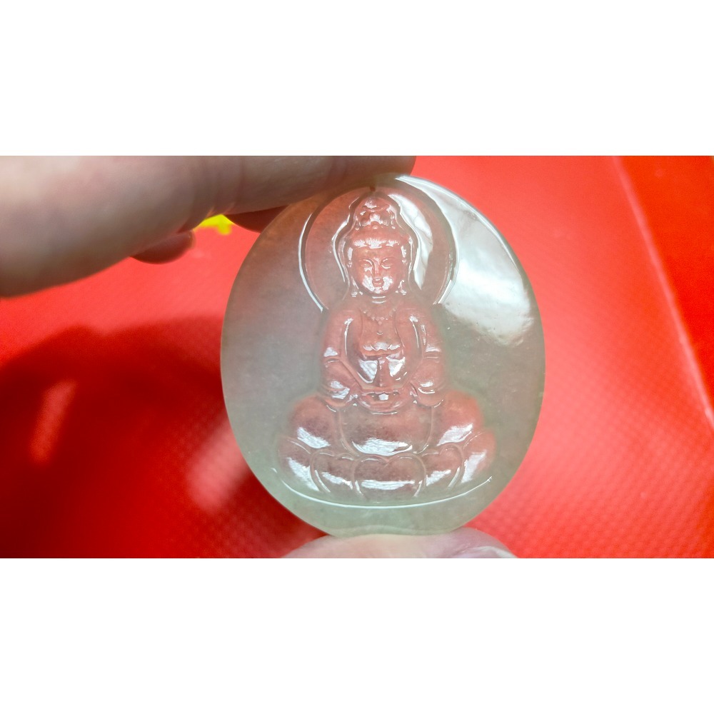 大件冰種起光高水頭冰玻滿綠觀音翡翠 項鍊 玉墜 吊墜 -V013015-湧翠坊天然老坑A貨緬甸翡翠吊墜-附證書-細節圖7