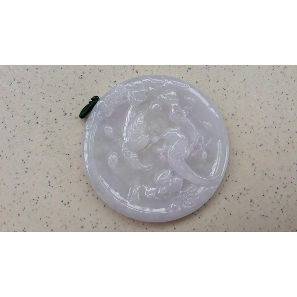 湧翠坊A貨 緬甸翡翠 吊墜 __附證書__精雕冰亮粉紫羅蘭飄綠喜氣春彩喜上眉稍 項鍊 玉墜 玉珮 吊墜 __V01501-細節圖5