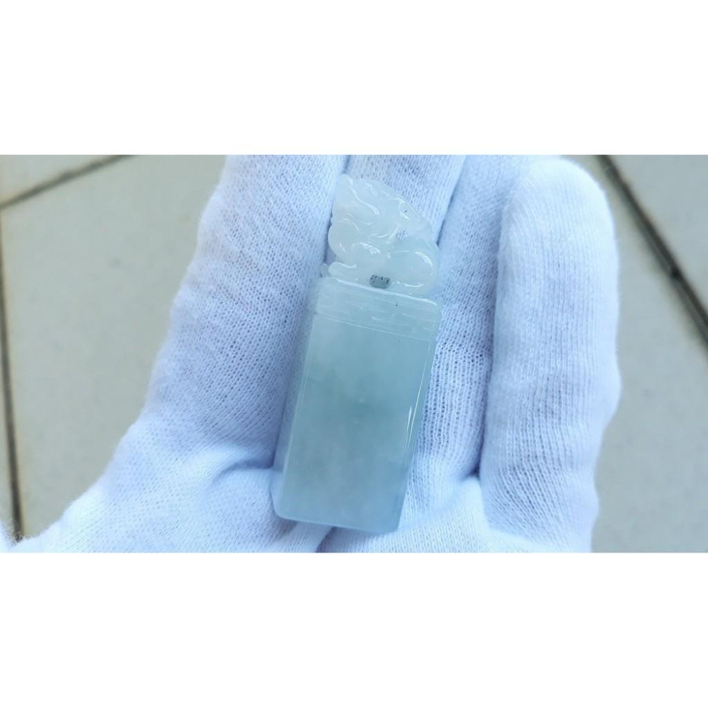 湧翠坊A貨 緬甸翡翠 印章 -附證書__精雕嫩 蘋果綠 飄翠綠翡翠 貔貅 印章 -V004010-細節圖5