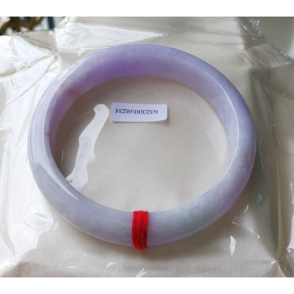 高水頭玉質細膩艷紫羅蘭飄紅、飄陽綠春彩翡翠玉鐲手鐲-內徑約57mm-A099002-天然老坑A貨緬甸翡翠-附證書-細節圖3