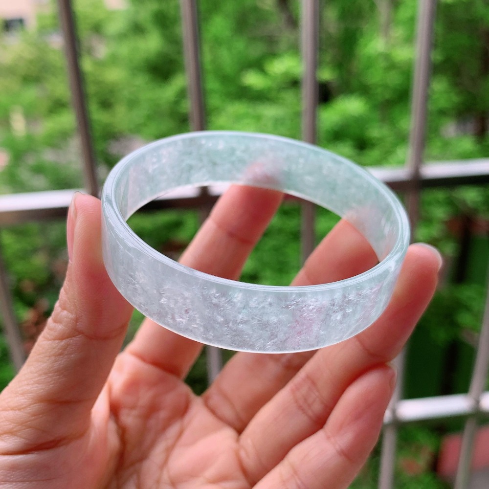 冰種起光玉質細膩嫩蘋果綠淺陽綠玉鐲手鐲-內徑約51.6mm-A061010-湧翠坊A貨緬甸手鐲-附台灣證書-細節圖5