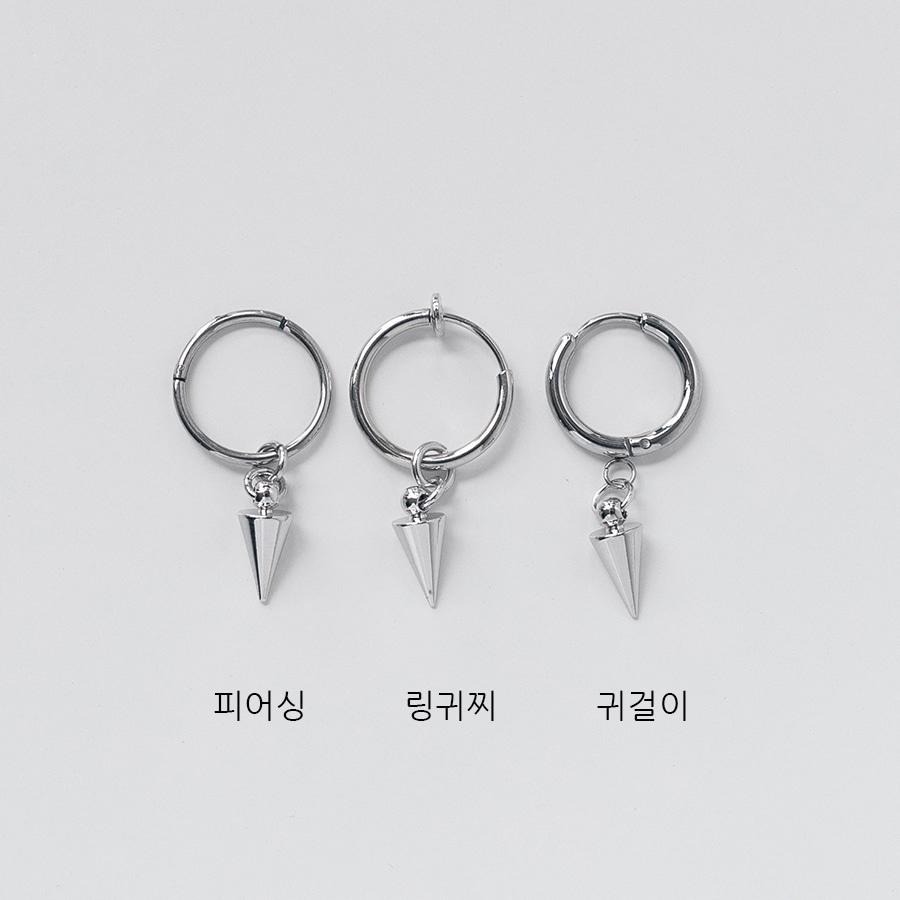 韓國耳環 ASMAMA 防彈少年團 BTS SUGA 閔玧其 同款尖錐圓環耳環 玧其同款 正韓耳環 耳夾式耳環-細節圖8