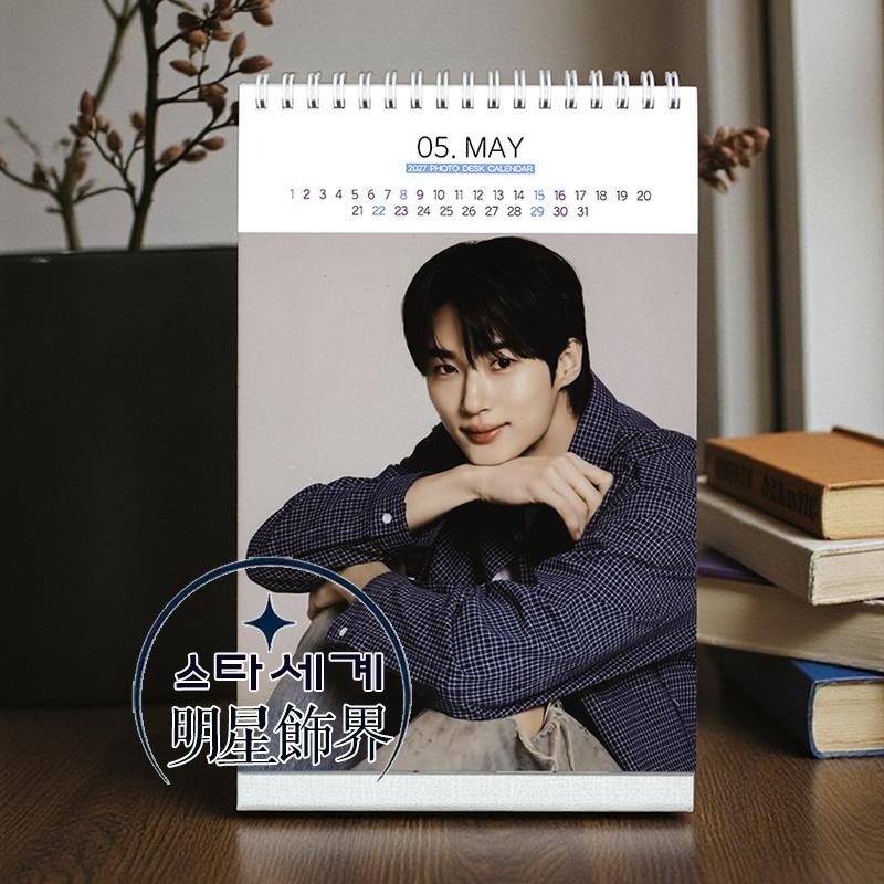 韓國進口 21世紀大君夫人 背著善宰跑 邊佑錫 Byeon Woo Seok 2026~2027 年曆 台曆 貼紙-細節圖2