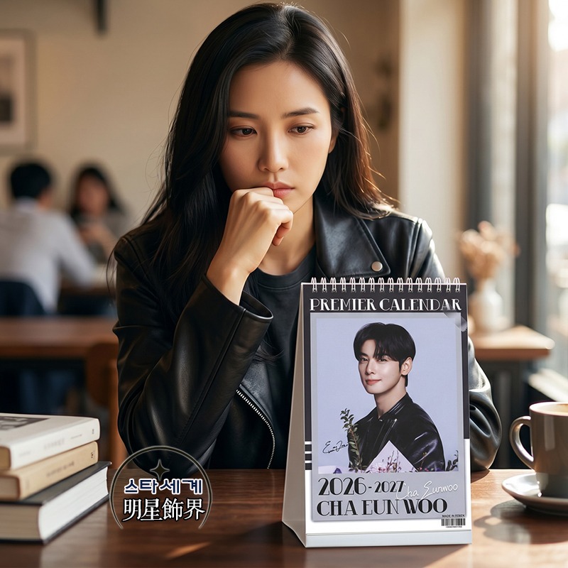 韓國進口 ASTRO 車銀優 Cha Eun Woo 犬系戀人 女神降臨 美好世界 2026~2027 年曆桌曆台曆-細節圖4