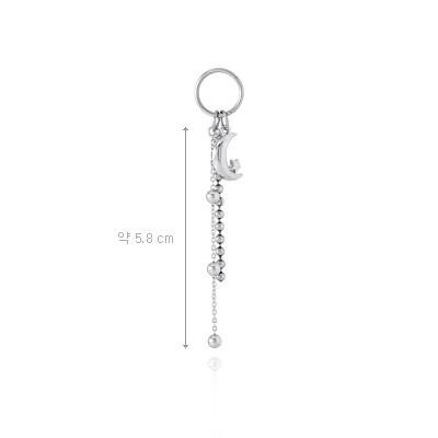 韓國代購 ASMAMA 正品 防彈少年團 BTS SUGA 玧其同款月亮珠鍊耳環正韓耳環 耳夾式耳環 韓式耳環-細節圖9