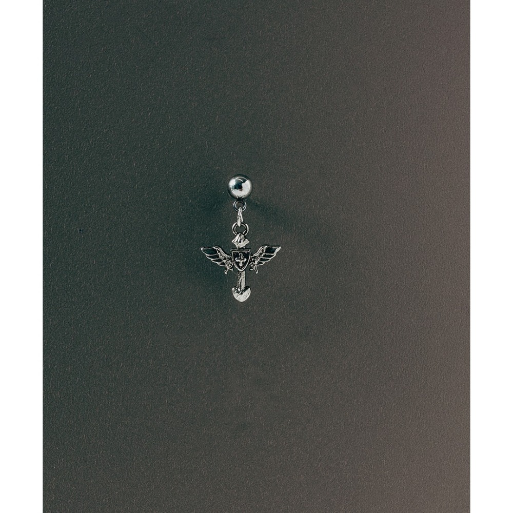 韓國代購 ASMAMA正品 TOMORROW X TOGETHER TXT TAEHYU 同款天使之翼鈦鋼耳環-細節圖2