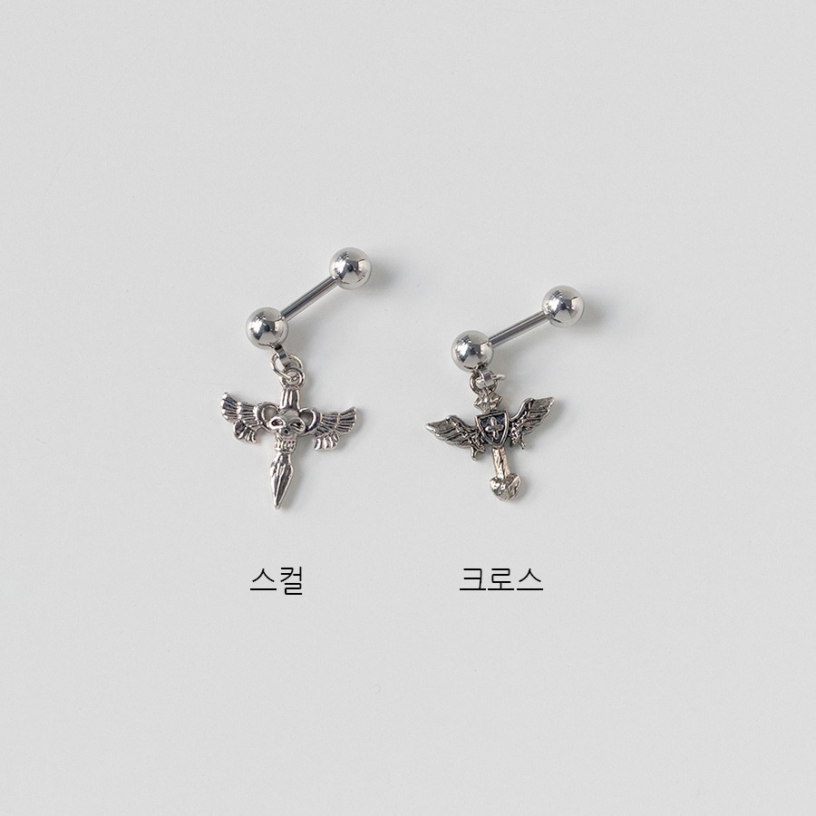 韓國代購 ASMAMA正品 TOMORROW X TOGETHER TXT TAEHYU 同款天使之翼鈦鋼耳環-細節圖10