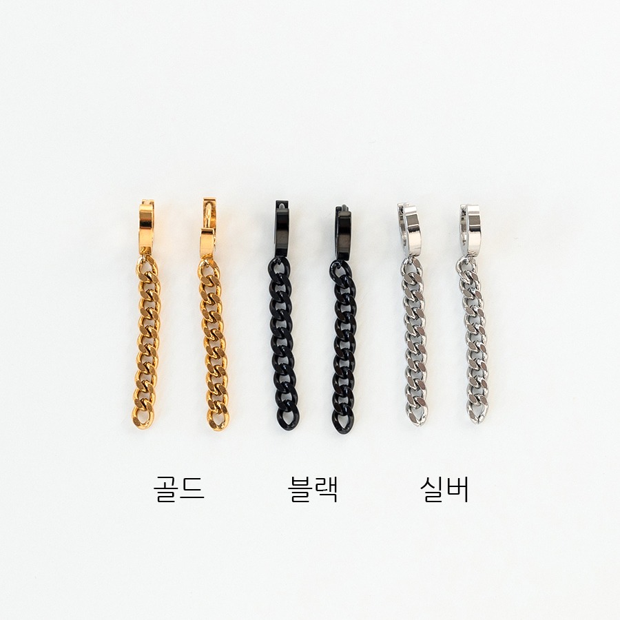 韓國代購 ASMAMA正品 TOMORROW X TOGETHER TXT BEOMGYU 崔杋圭同款鏈條鈦鋼耳環-細節圖11
