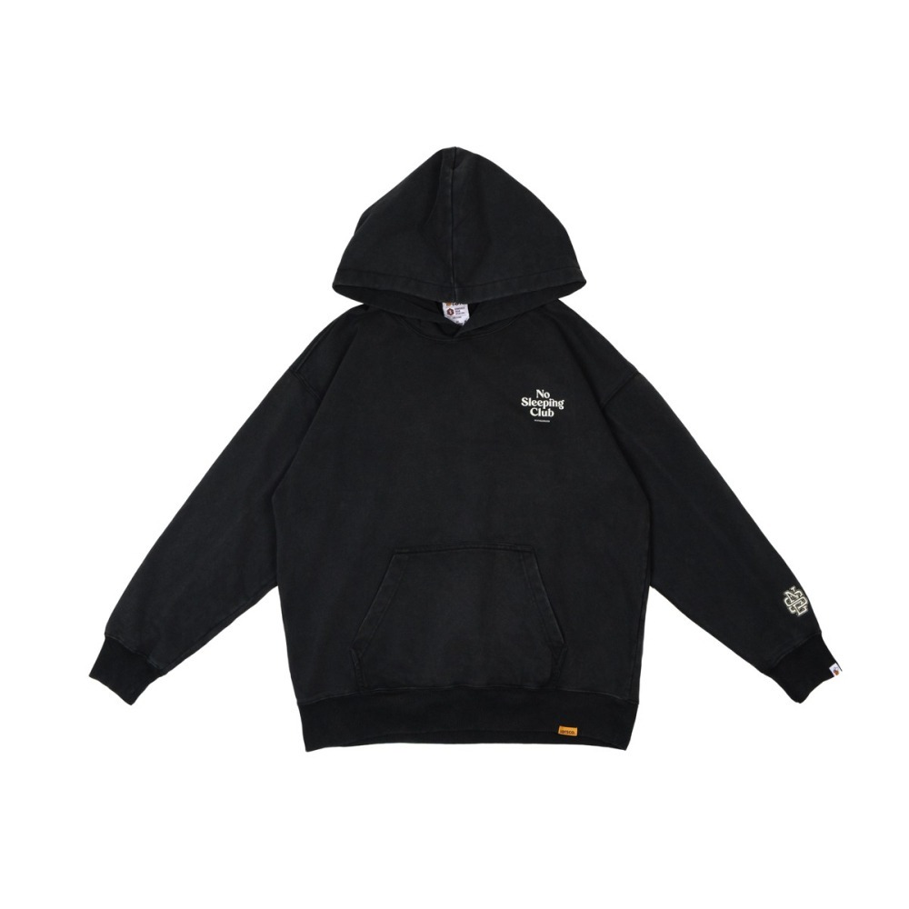 LOTSSUPPLYCO.No sleeping club水洗黑(秋冬長袖帽T)-細節圖8