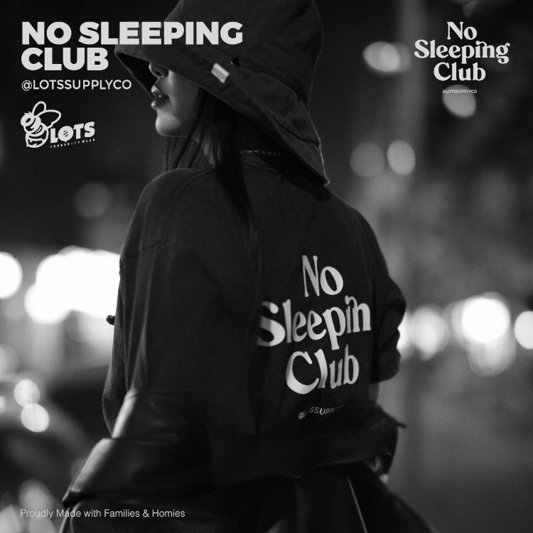 LOTSSUPPLYCO.No sleeping club(短袖,黑)-細節圖2