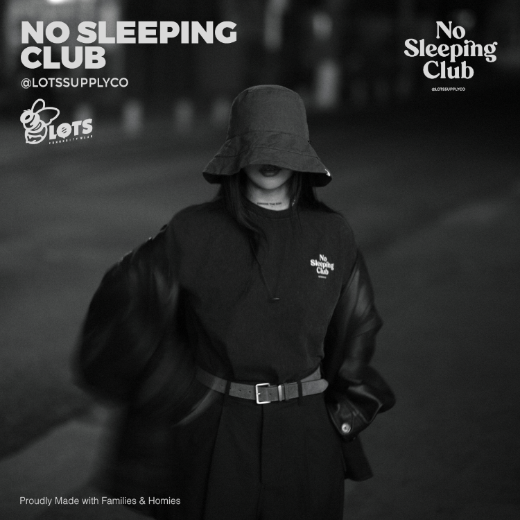 LOTSSUPPLYCO.No sleeping club(短袖,黑)-細節圖3