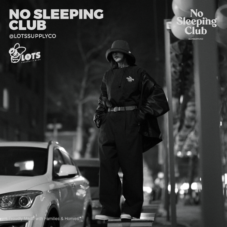 LOTSSUPPLYCO.No sleeping club(短袖,黑)-細節圖4