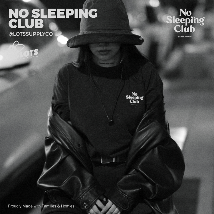 LOTSSUPPLYCO.No sleeping club(短袖,黑)-細節圖5