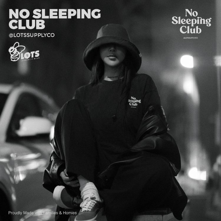 LOTSSUPPLYCO.No sleeping club(短袖,黑)-細節圖6