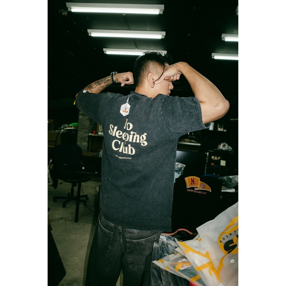 LOTSSUPPLYCO.No sleeping club(短袖,黑)-細節圖7