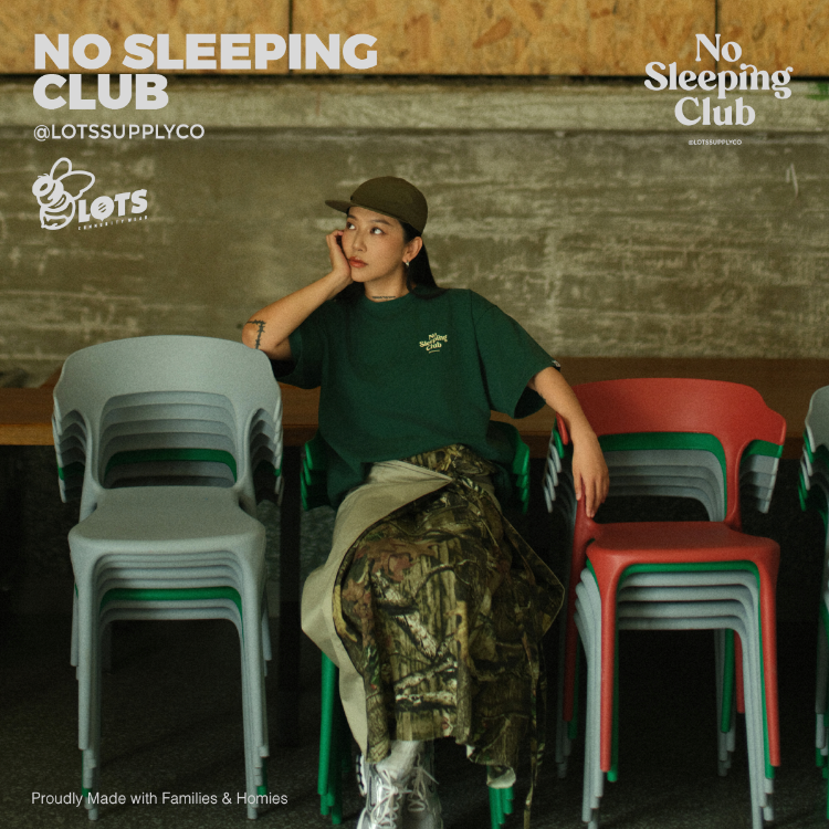 LOTSSUPPLYCO.No sleeping club(短袖,綠)-細節圖5