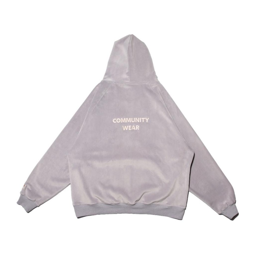 LOTSSUPPLYCO.Letters Velour Hoodie 石灰色/ 絨布帽T-細節圖2
