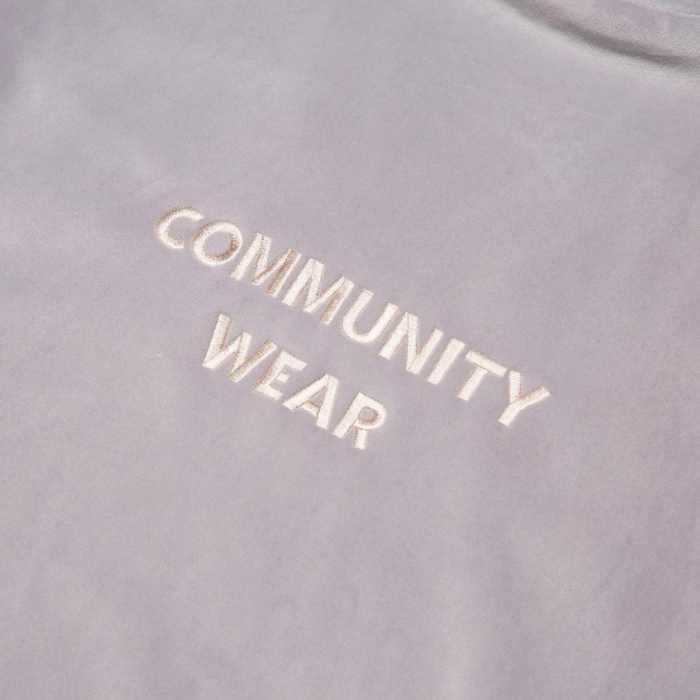 LOTSSUPPLYCO.Letters Velour Hoodie 石灰色/ 絨布帽T-細節圖3