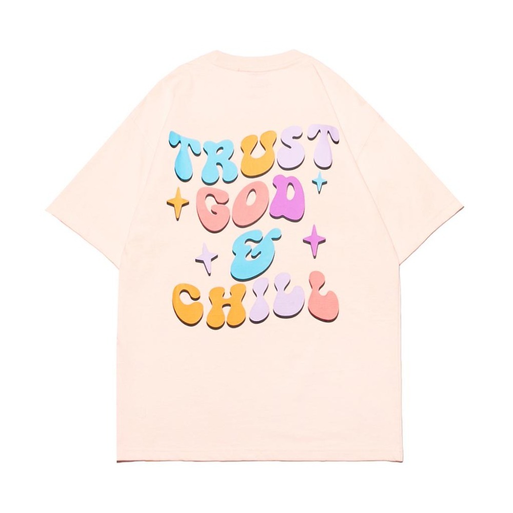 LOTSSUPPLYCO. Trust GOD Tee-Coral /淺橘紅/ 短袖T恤-細節圖2