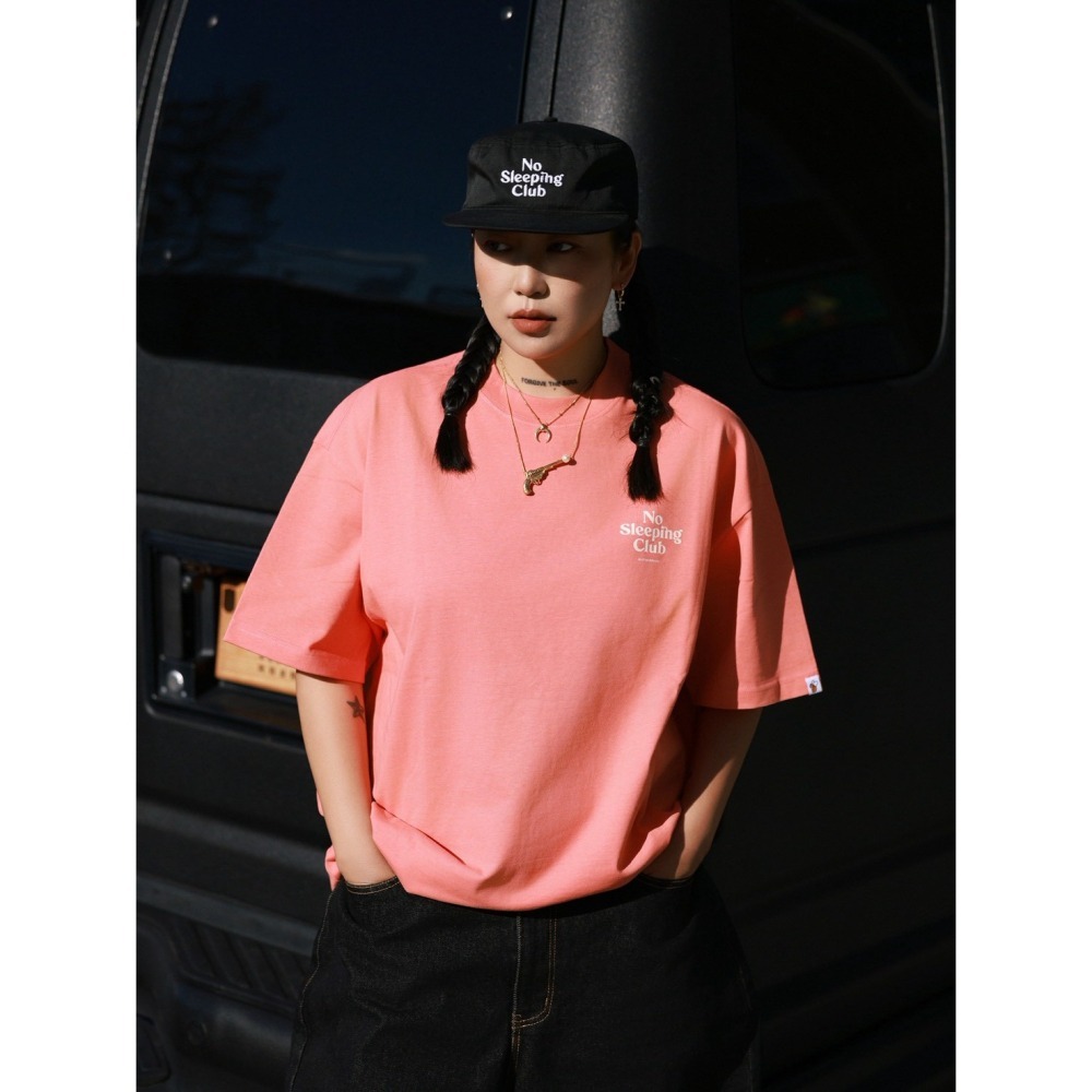LOTSSUPPLYCO.No sleeping club(短袖,桃粉)-細節圖3