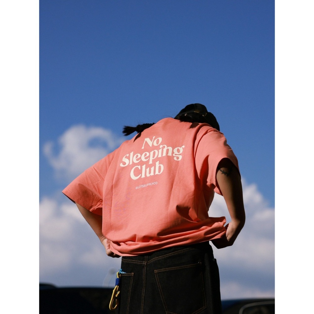 LOTSSUPPLYCO.No sleeping club(短袖,桃粉)-細節圖6